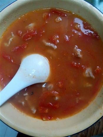 番茄肉片汤的做法图解5