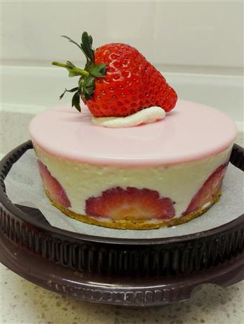 草莓酸奶慕斯蛋糕的做法图解17