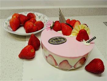 草莓酸奶慕斯蛋糕的做法图解19