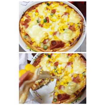 玉米香肠披萨的做法步骤4