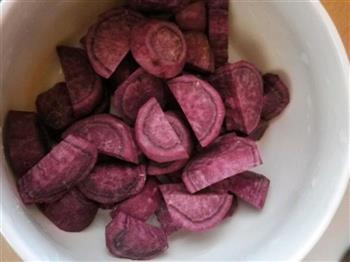紫薯红豆糕的做法图解2