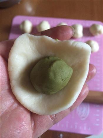 抹茶绿豆酥的做法步骤3