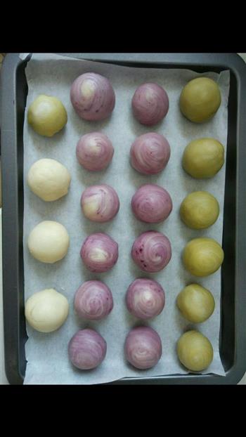紫薯酥 、抹茶酥 、蛋黄酥的做法步骤15