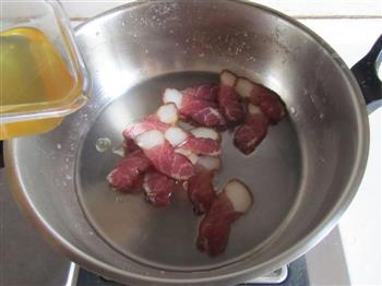 刀豆炒腊肉的做法步骤3