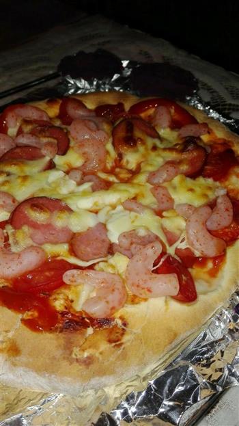 鲜虾火腿披萨的做法步骤9