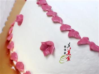 彩色年轮豆沙裱花蛋糕的做法步骤11