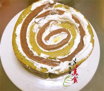 彩色年轮豆沙裱花蛋糕的做法步骤9