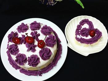 紫薯裱花酸奶蛋糕的做法图解19