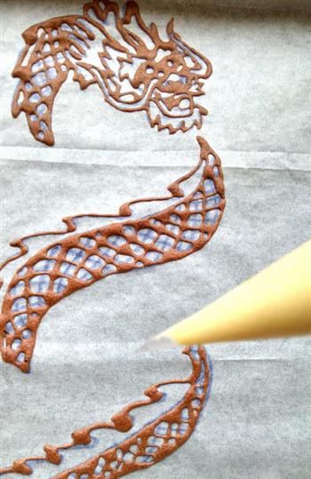 游龙出海彩绘蛋糕卷的做法图解7