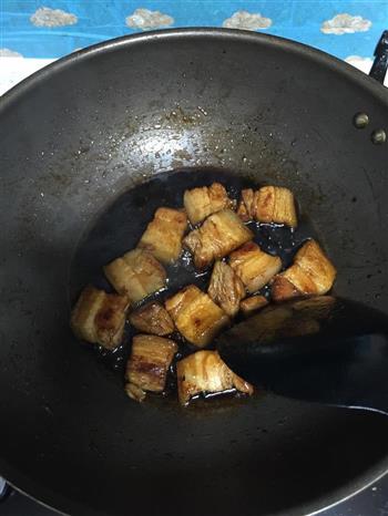油豆腐烧红烧肉的做法步骤7