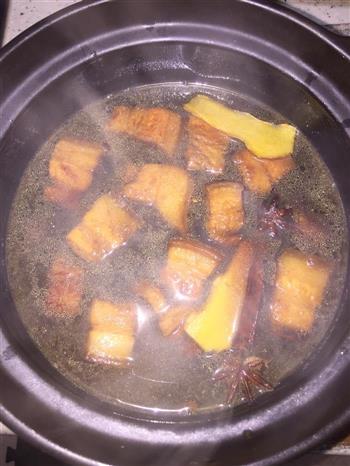 油豆腐烧红烧肉的做法步骤9