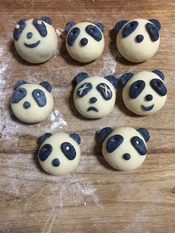 熊猫豆沙包的做法步骤18