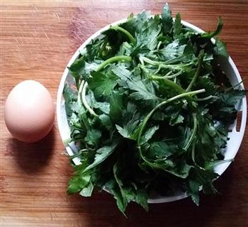 菊花叶鸡蛋汤的做法步骤1