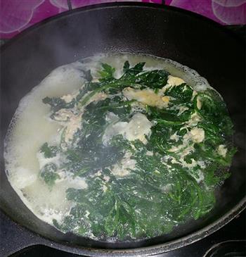 菊花叶鸡蛋汤的做法步骤8