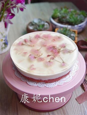 樱花红丝绒芝士蛋糕的做法步骤30