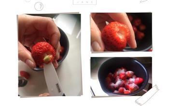 草莓重乳酪蛋糕的做法步骤1