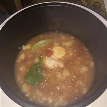 番茄鸡蛋疙瘩汤 电饭煲版的做法步骤4