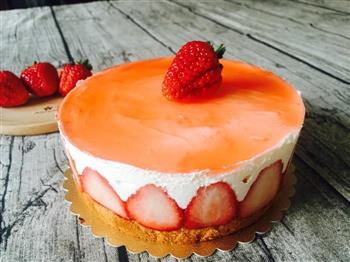 草莓酸奶慕斯蛋糕媲美冻芝士的做法步骤23
