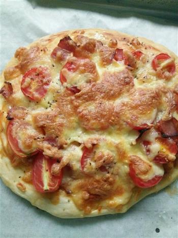 小番茄培根披萨的做法图解6