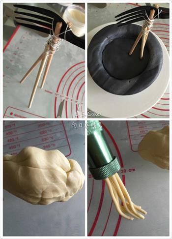 翻糖蛋糕-长寿石锅拉面的做法图解5