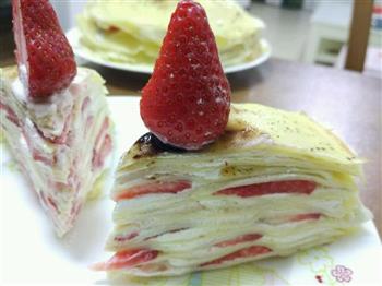 草莓千层蛋糕的做法步骤14