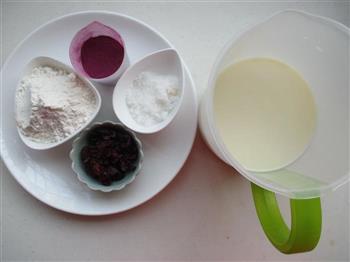 豆浆紫薯发糕的做法步骤1