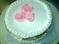 粉红玫瑰裱花蛋糕的做法步骤11