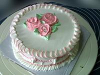 粉红玫瑰裱花蛋糕的做法步骤17