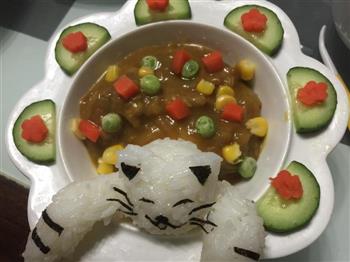 小猫咖喱牛肉饭的做法步骤13