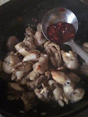 杏鲍菇炖鸡.加点老豆付的做法步骤5
