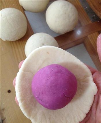花开紫薯馒头的做法步骤7