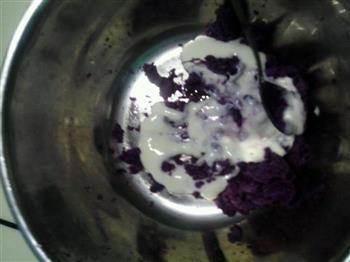 油炸紫薯酸奶的做法步骤3