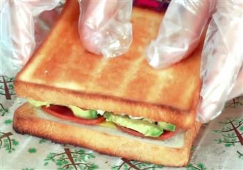 牛油果芝士片三明治的做法图解7