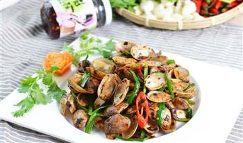 香菇豆豉炒花蛤的做法步骤12