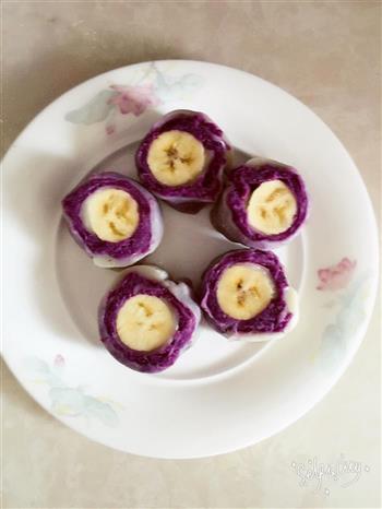 紫薯香蕉糯米卷的做法步骤2