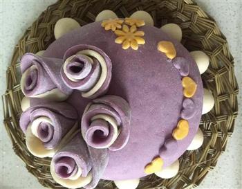 紫薯玫瑰花蛋糕的做法步骤22