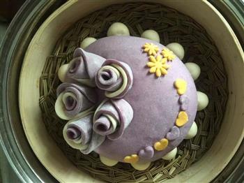 紫薯玫瑰花蛋糕的做法步骤23