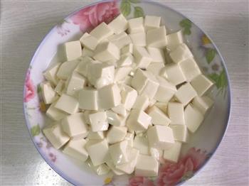 玉米火腿豆腐羹的做法步骤2