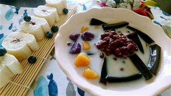 红豆芋圆椰奶仙草冻的做法步骤12