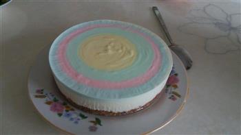 酸奶彩虹慕斯蛋糕的做法步骤9