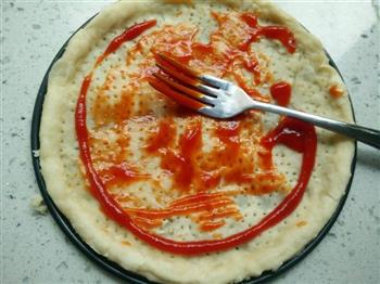 蔬菜火腿披萨的做法图解4