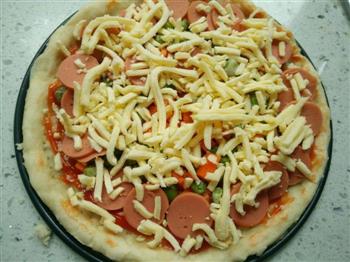 蔬菜火腿披萨的做法图解6