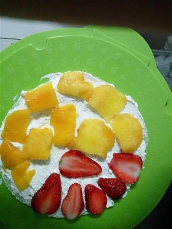 草莓芒果双拼千层蛋糕的做法图解2
