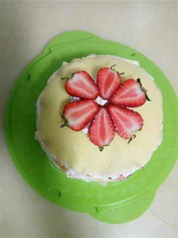草莓芒果双拼千层蛋糕的做法图解3