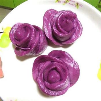 紫薯玫瑰卷的做法步骤6
