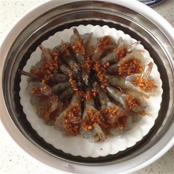 鲜香蒜蓉蒸虾的做法步骤8