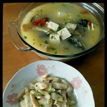 财鱼两吃-鱼头豆腐汤&滑鱼片的做法图解8