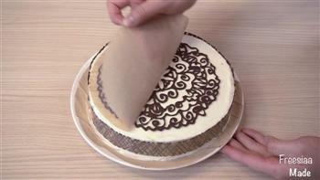 可可戚风 巧克力围边奶油蛋糕的做法步骤18