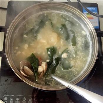 日式海鲜味增汤的做法步骤6