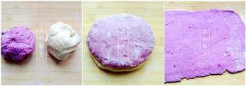 紫薯双色馒头的做法图解3